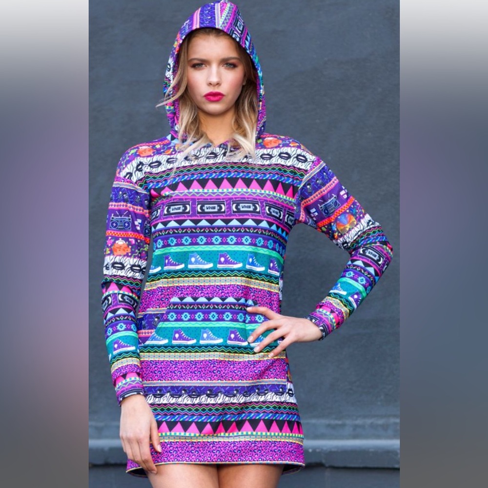 BlackMilk Bel Air Slouchy Hoodie dress - Picture 4 of 4
